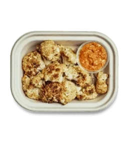 Garlic Parm Cauli + Romesco