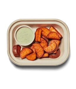 Roasted Sweet Potatoes + Green Goddess Ranch
